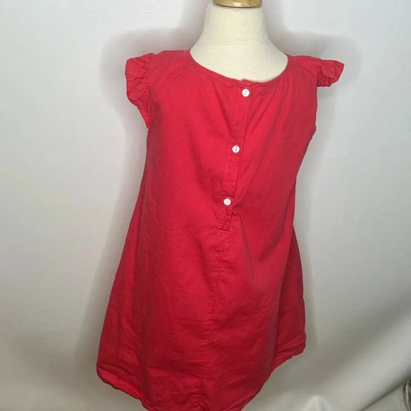 Chip chip girls pink cotton floral house embroidered button dress sz 10 - Picture 2 of 3